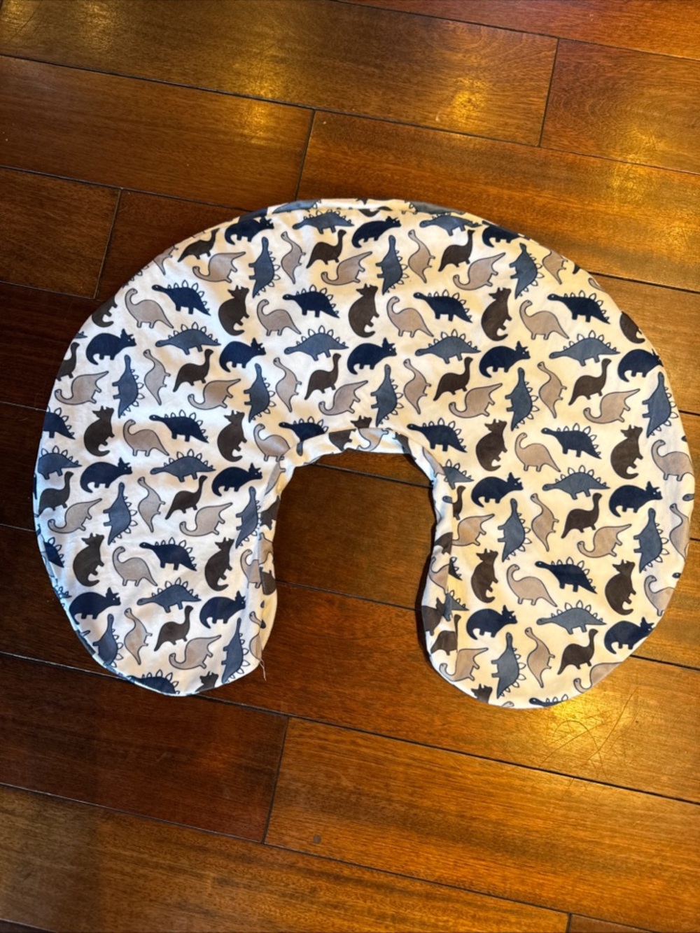 Kids Dinosaur Nursing/Support Pillow - Blue & Gray NEW